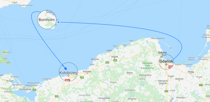 Gdańsk - Bornholm - Kołobrzeg
